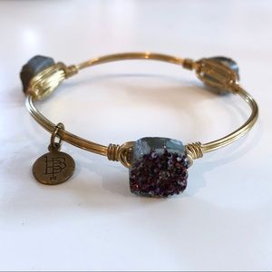 Purple Druzy Bourbon and Bowetie